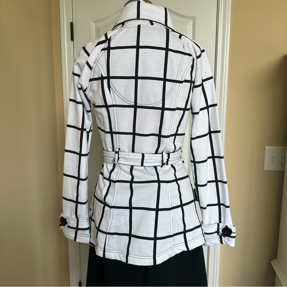 NWT LA Kitty Black and White Checkered Women's Jacket Size Small - Picture 4 of 7